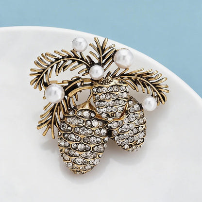 Broche Pomme de Pin Vintage