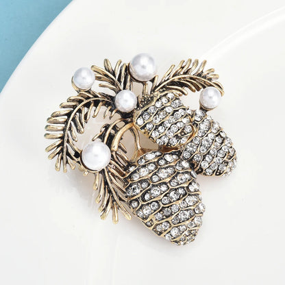 Broche Pomme de Pin Vintage