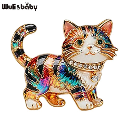 Broche Chat · Cristal