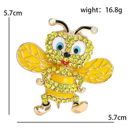 Broche Abeille · Cristal