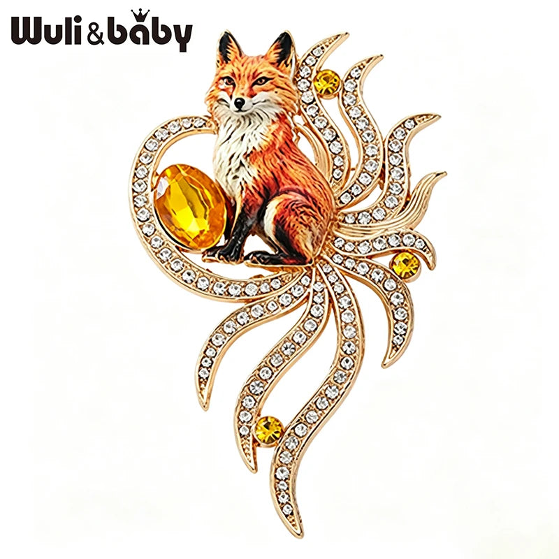 Broche Renard · Cristal