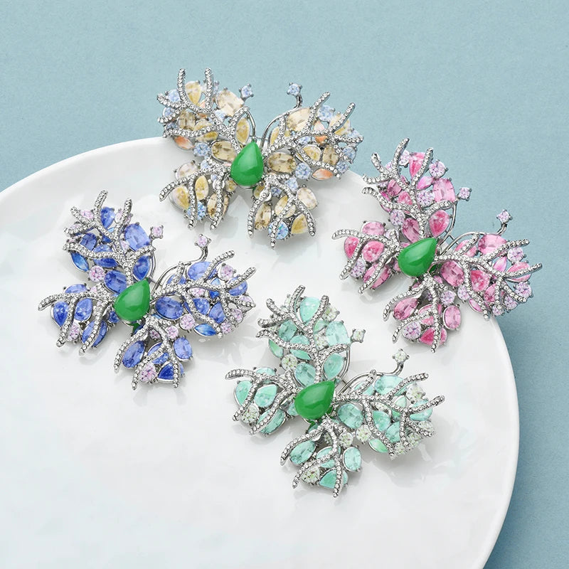 Broche Papillon · Cristal