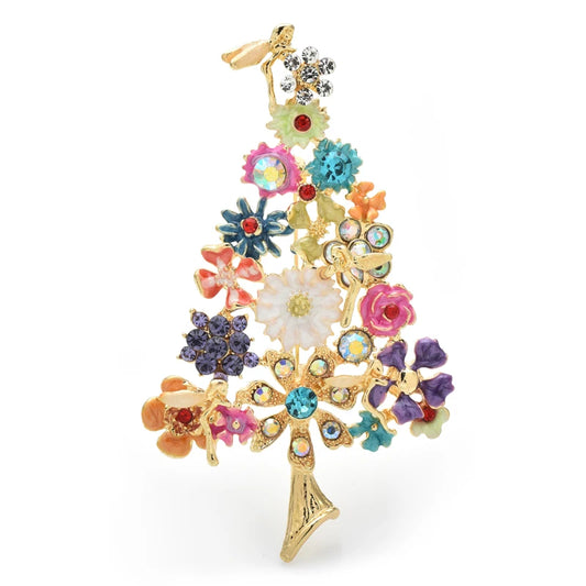 Broche Arbre Fleuri · Émail
