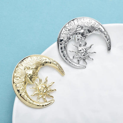 Broche Soleil & Lune · Acier