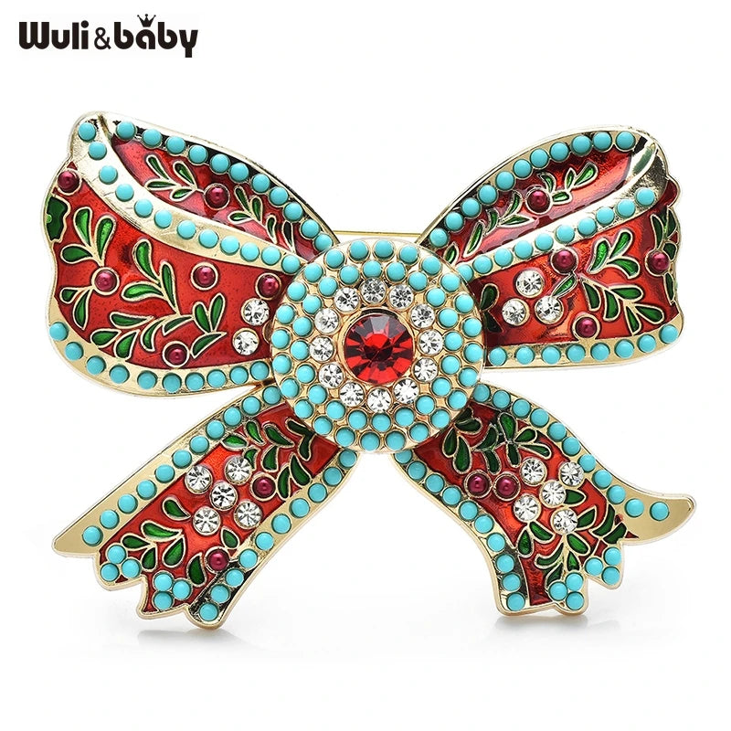 Broche Nœud Vintage · Émail