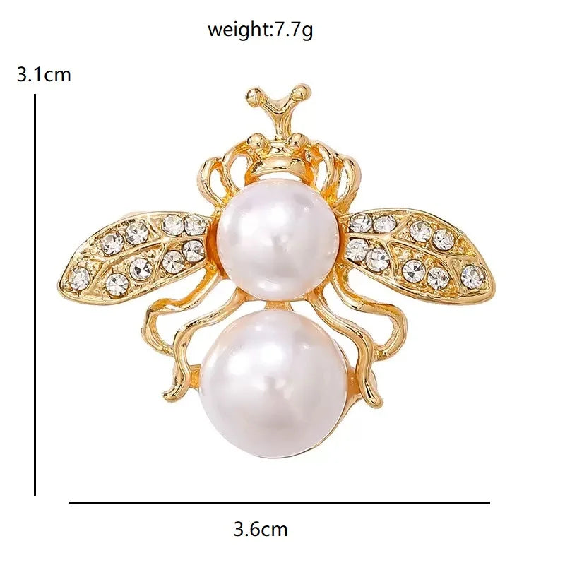 Broche Abeille · Perles & Cristal