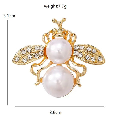Broche Abeille · Perles & Cristal