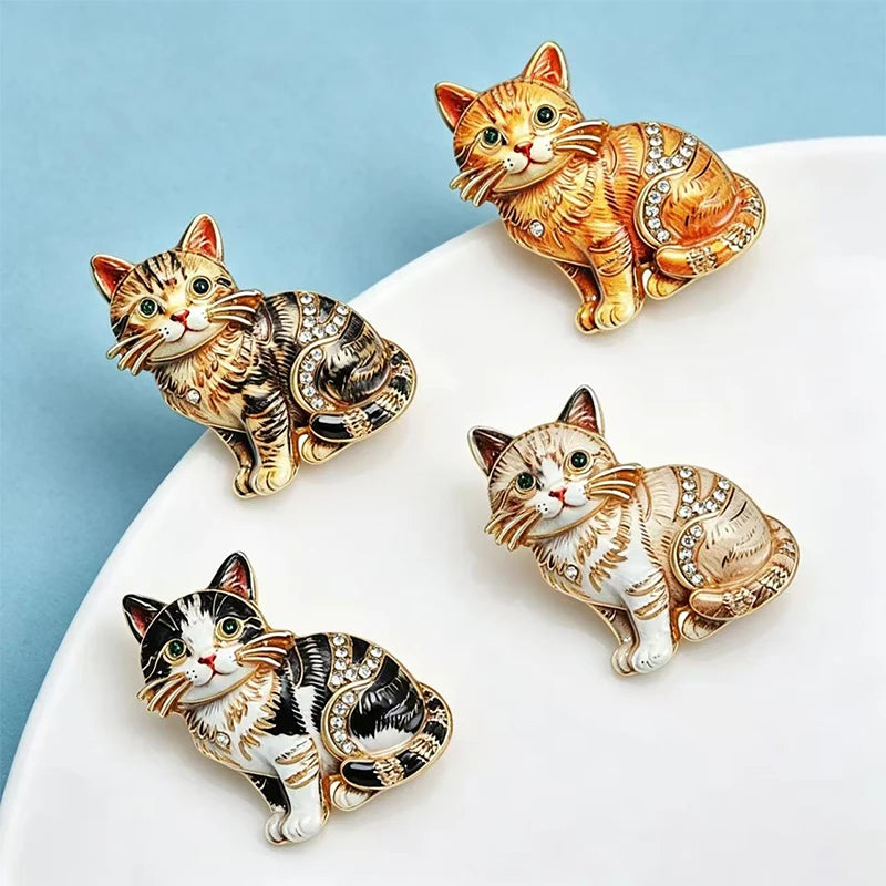Broche Chat · Cristal