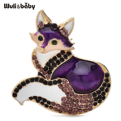 Broche Renard · Cristal