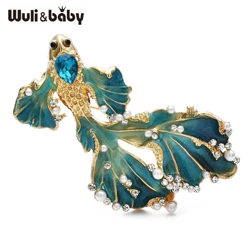 Broche Poisson Rouge · Émail