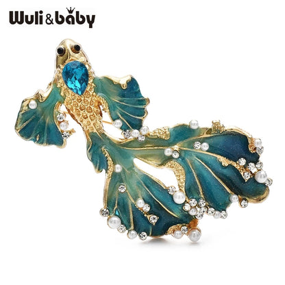 Broche Poisson Rouge · Émail