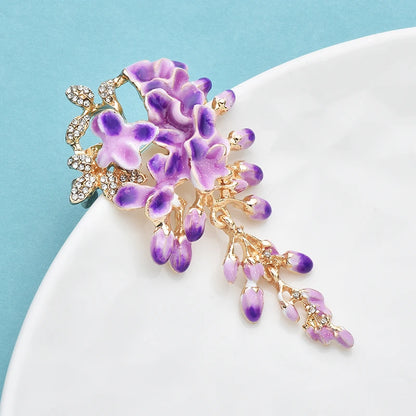Broche Glycine · Émail