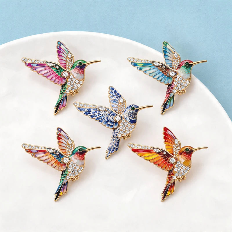 Broche Colibri · Cristal