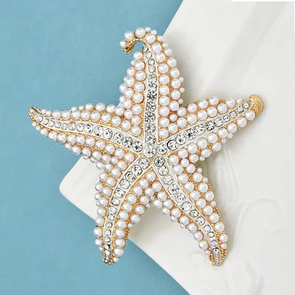 Broche Étoile de Mer · Perles