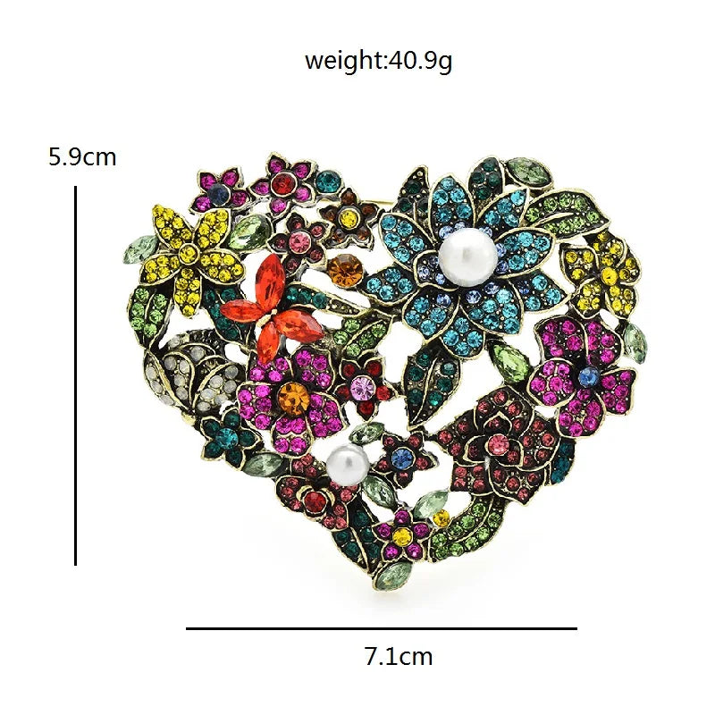 Broche Cœur · Cristal
