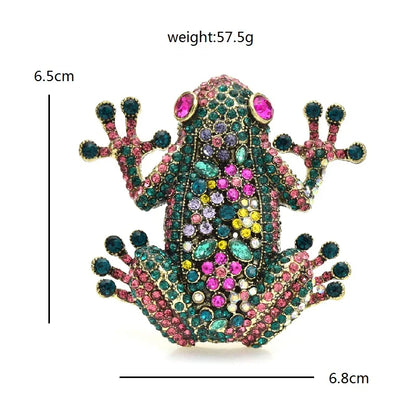 Broche Grenouille · Cristal