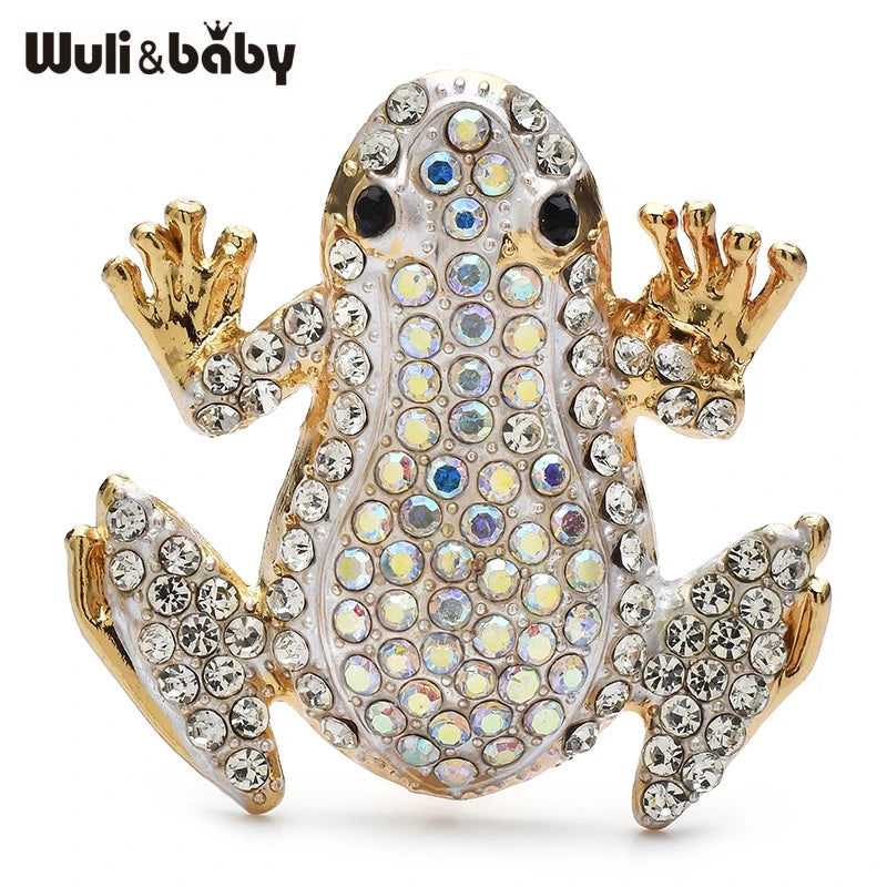 Broche Grenouille · Cristal