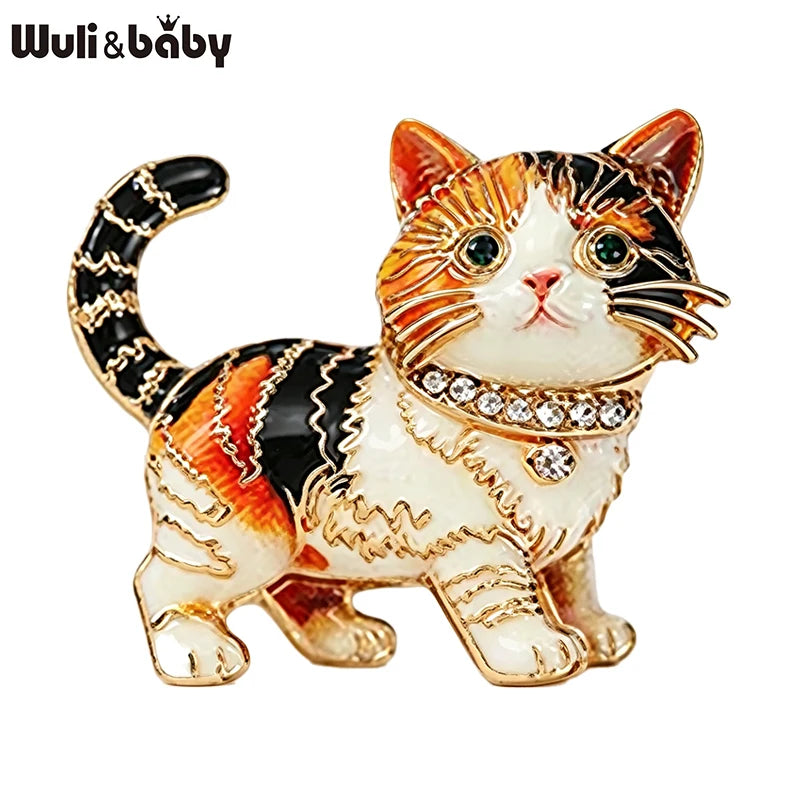 Broche Chat · Cristal