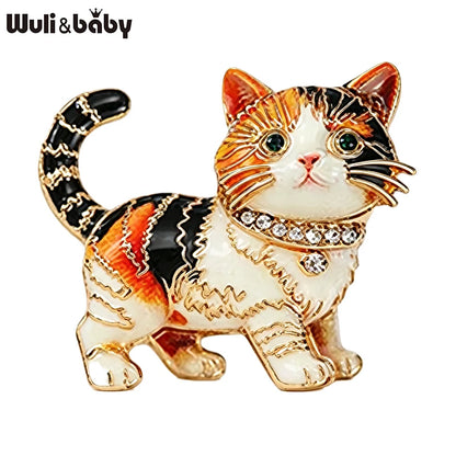 Broche Chat · Cristal
