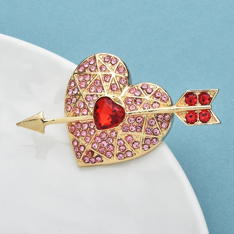Broche Cœur · Cristal