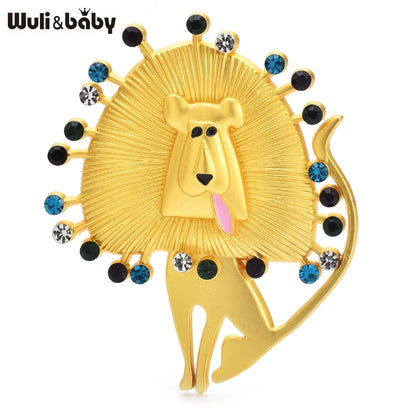 Broche Lion Vintage · Cristal