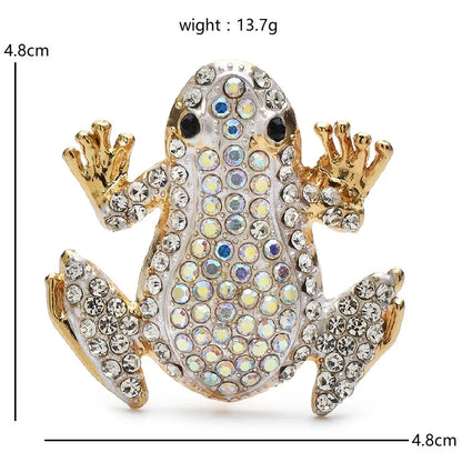 Broche Grenouille · Cristal