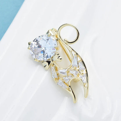 Broche Chat · Cristal