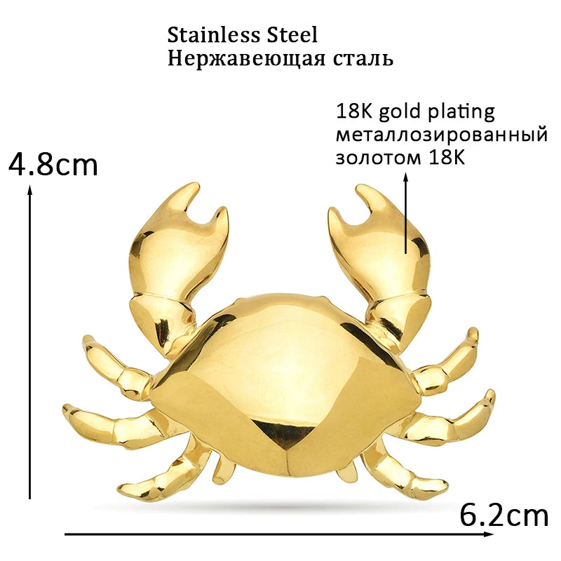 Broche Crabe · Acier