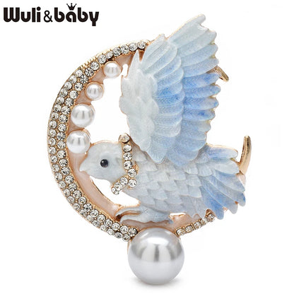 Broche Oiseau · Émail