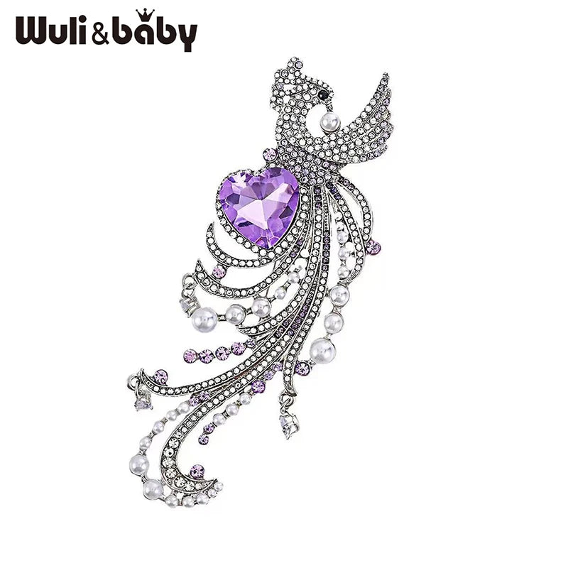 Broche Oiseau · Cristal