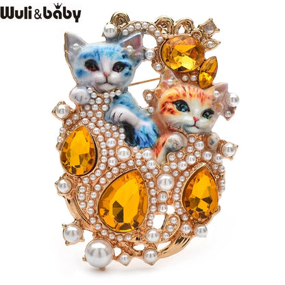 Broche Chat · Émail