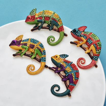 Broche Lézard · Cristal