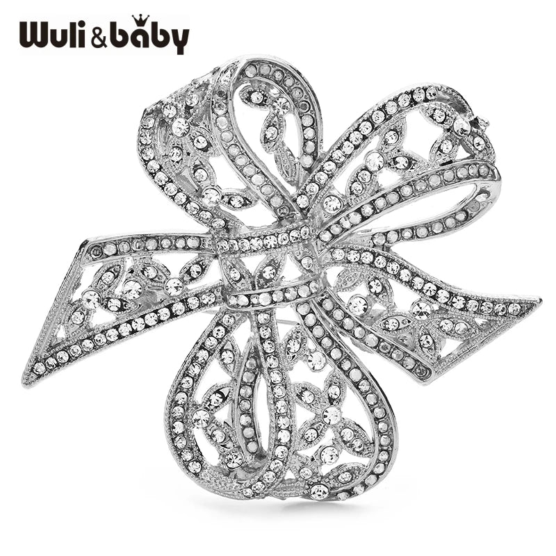 Broche Nœud · Cristal