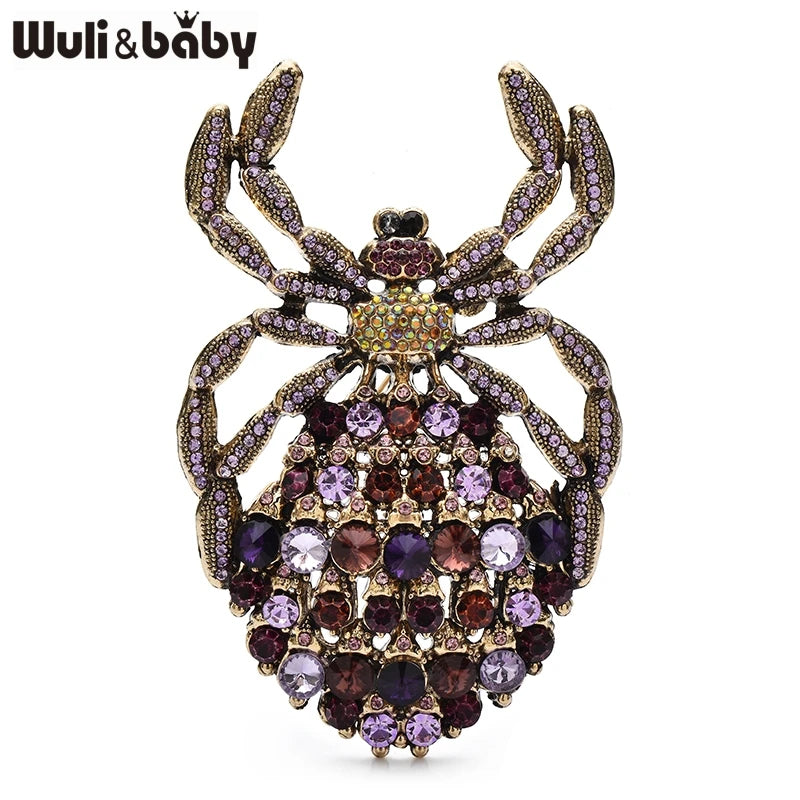 Broche Araignée Vintage · Cristal