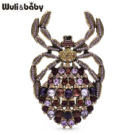 Broche Araignée Vintage · Cristal