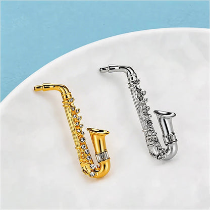 Broche Saxophone · Cristal