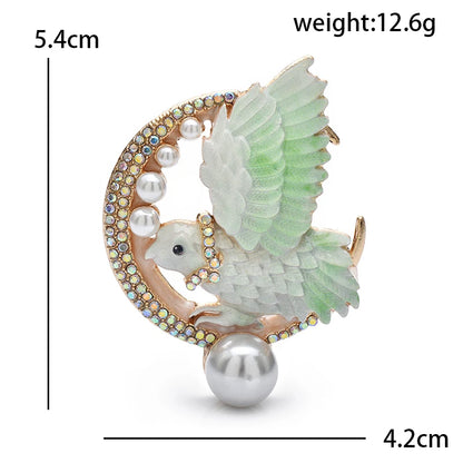 Broche Oiseau · Émail