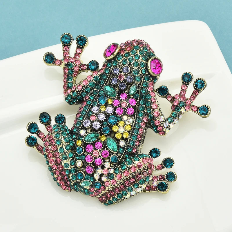 Broche Grenouille · Cristal