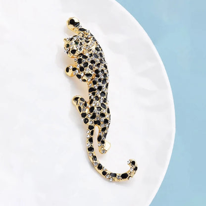 Broche Léopard · Émail