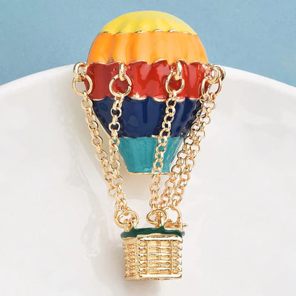 Broche Montgolfière · Émail