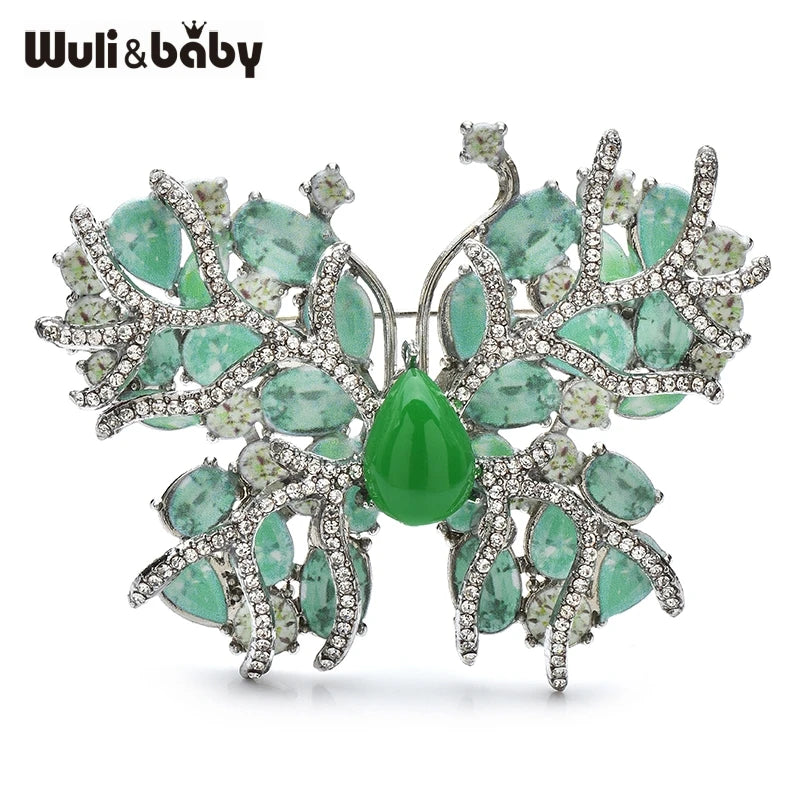 Broche Papillon · Cristal