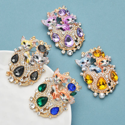 Broche Chat · Émail
