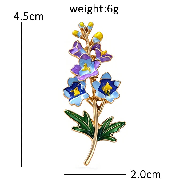Broche Fleur · Émail
