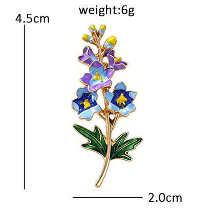 Broche Fleur · Émail
