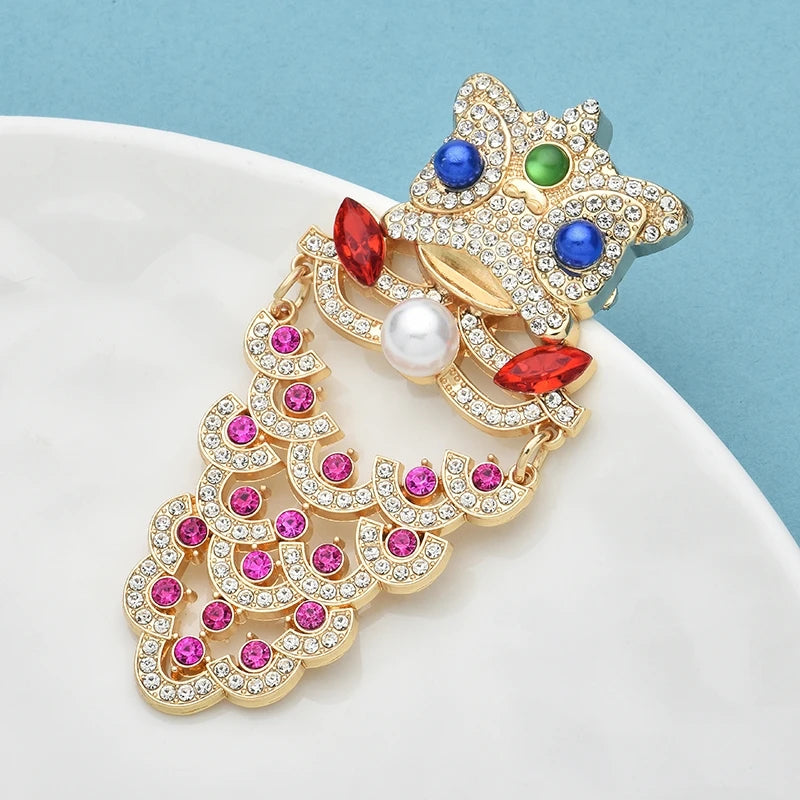 Broche Lion · Cristal