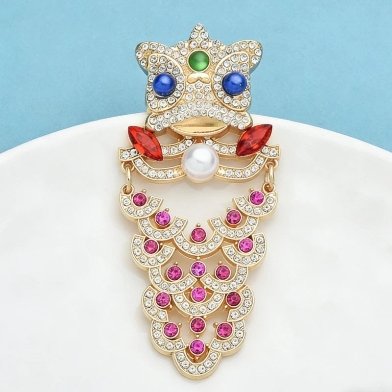 Broche Lion · Cristal