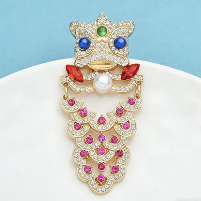 Broche Lion · Cristal