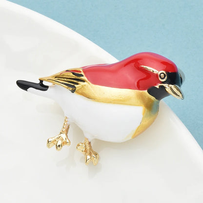 Broche Oiseau · Émail