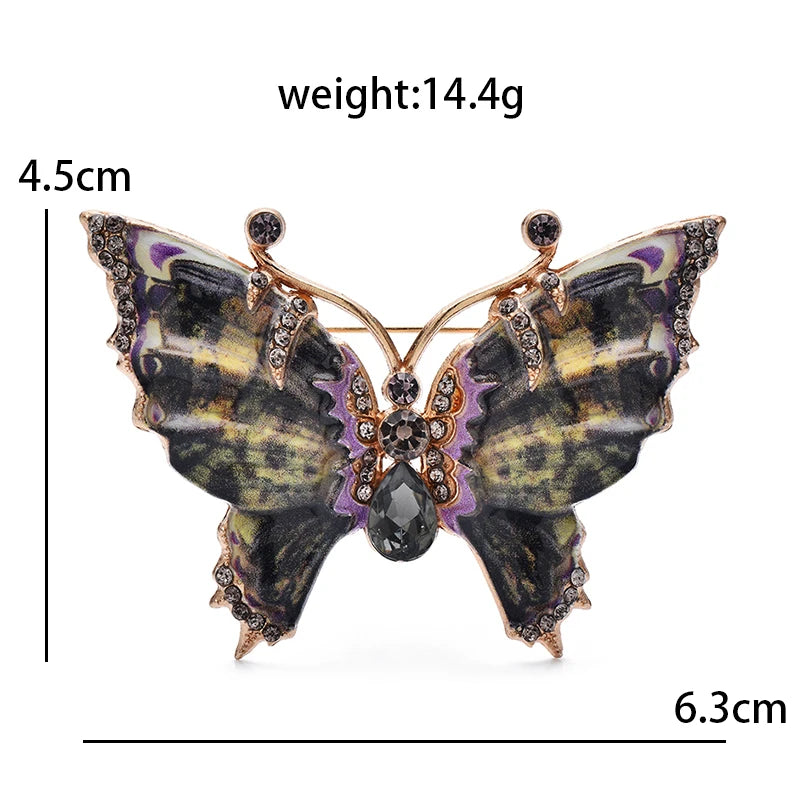 Broche Papillon · Émail