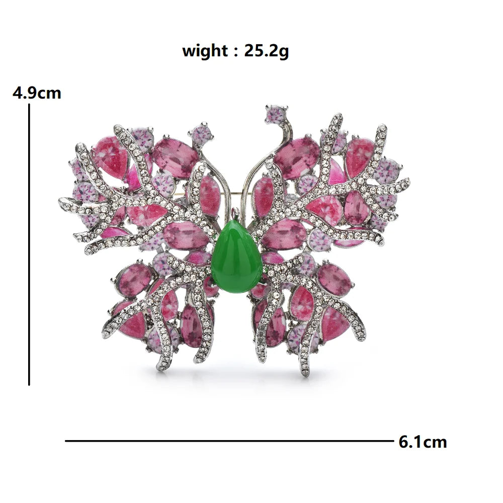 Broche Papillon · Cristal